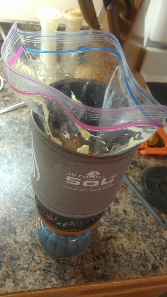 Cooking eggs on in a JetBoil !! Finally right! Eastmans' Hunting